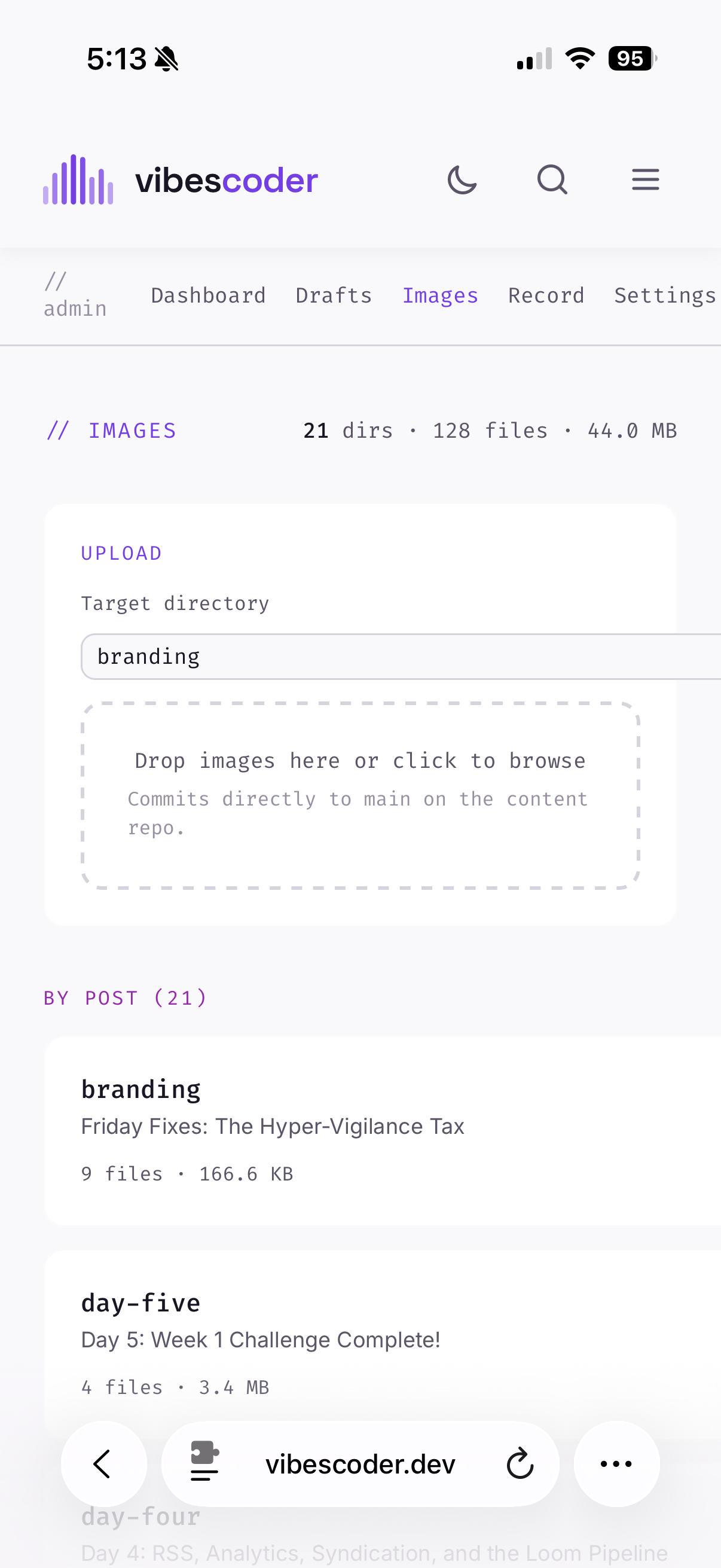 Target directory dropdown extending past the edge of the mobile viewport