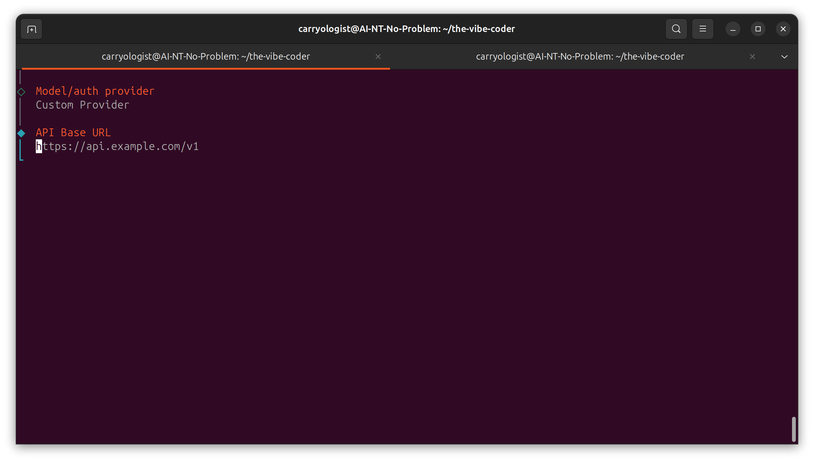 OpenClaw wizard showing the endpoint configuration