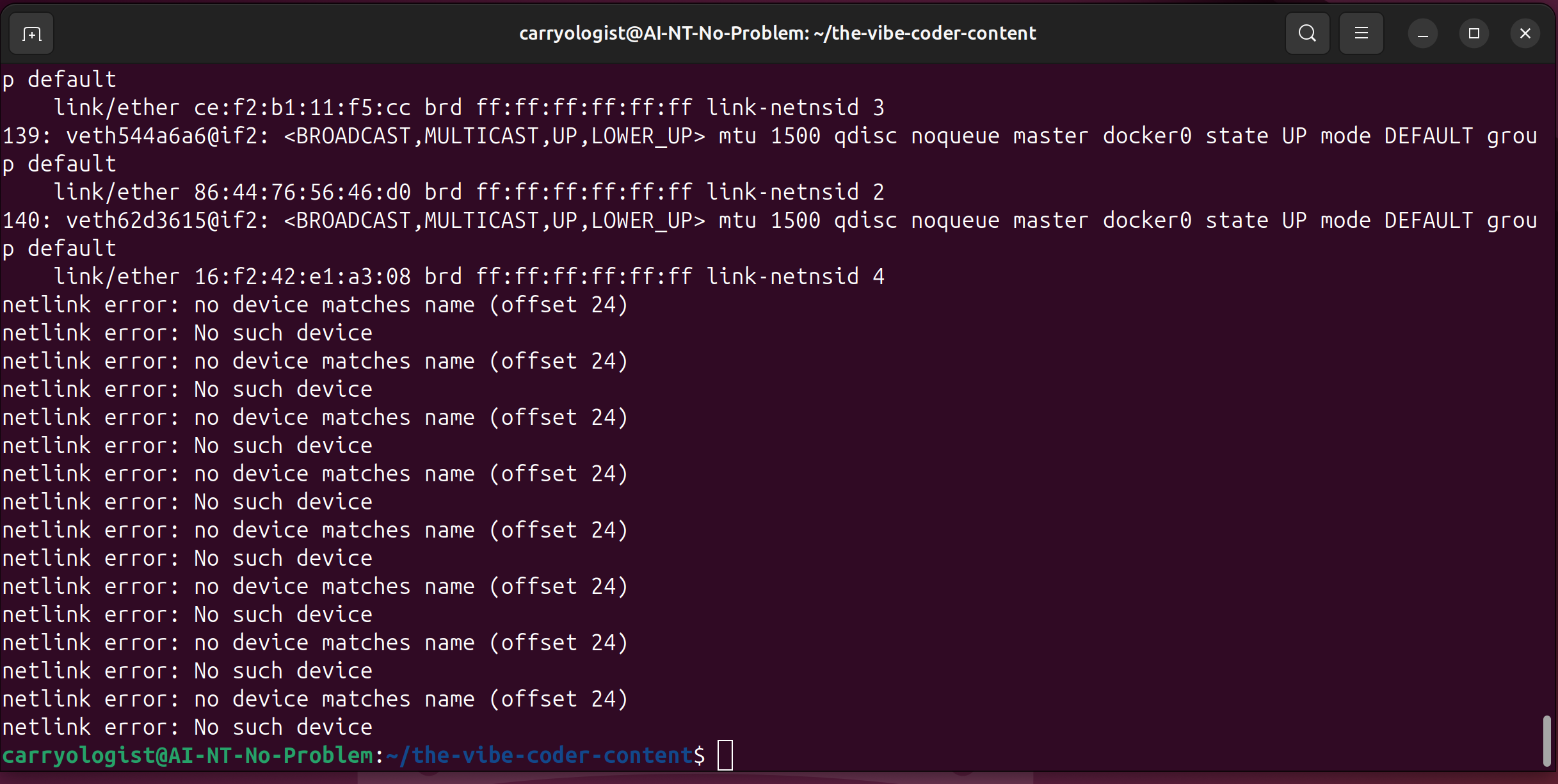 ip link show output